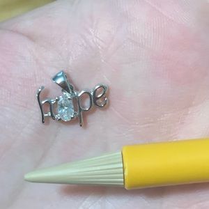 Sterling silver “hope” pendant